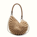 Bolso tote trenzado con correa de cadena