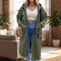 Abrigo tipo sudadera con capucha oversize