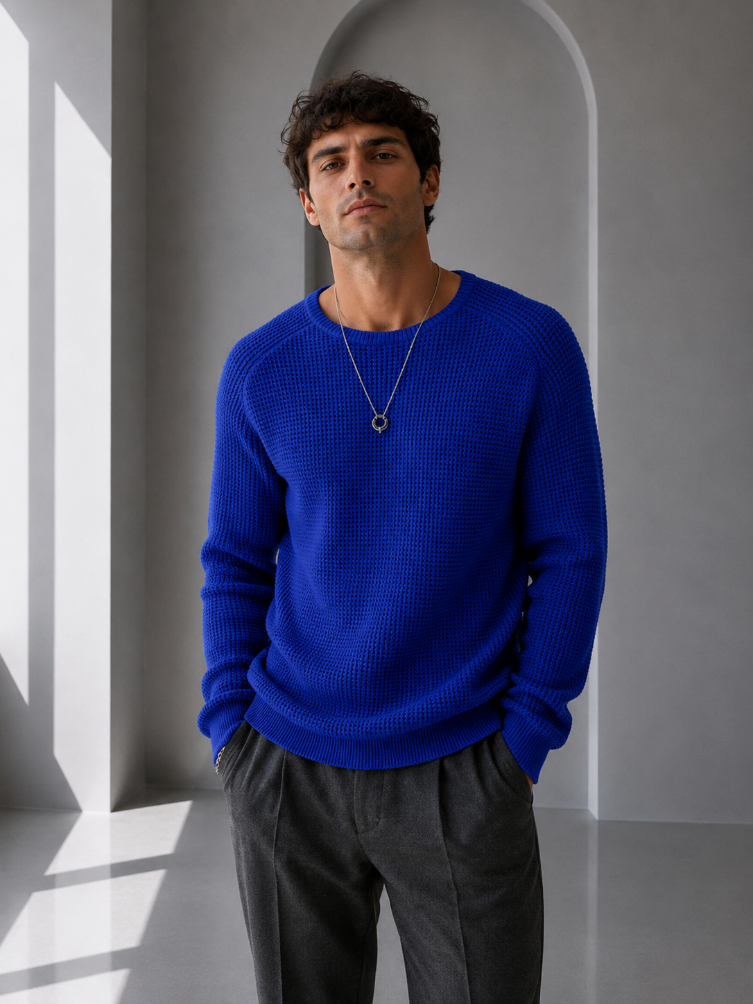 Jersey de cuello redondo