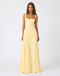 Triana - Vestido largo con escote fruncido