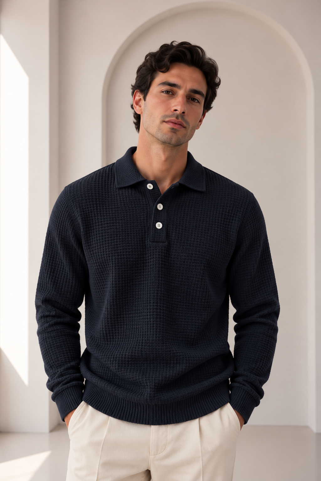 Jersey de manga larga con cuello