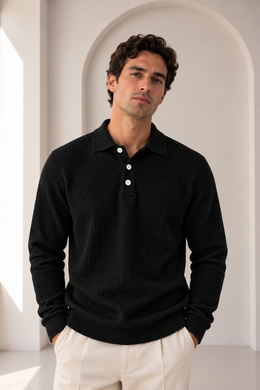 Jersey de manga larga con cuello