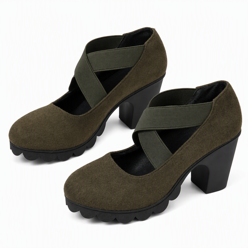 Zapatos - Tacones Mary Jane con puntera redonda