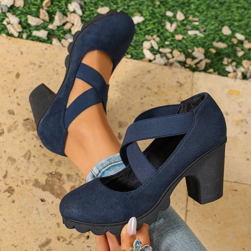 Zapatos - Tacones Mary Jane con puntera redonda