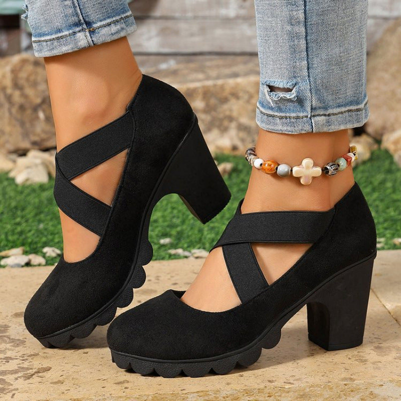 Zapatos - Tacones Mary Jane con puntera redonda