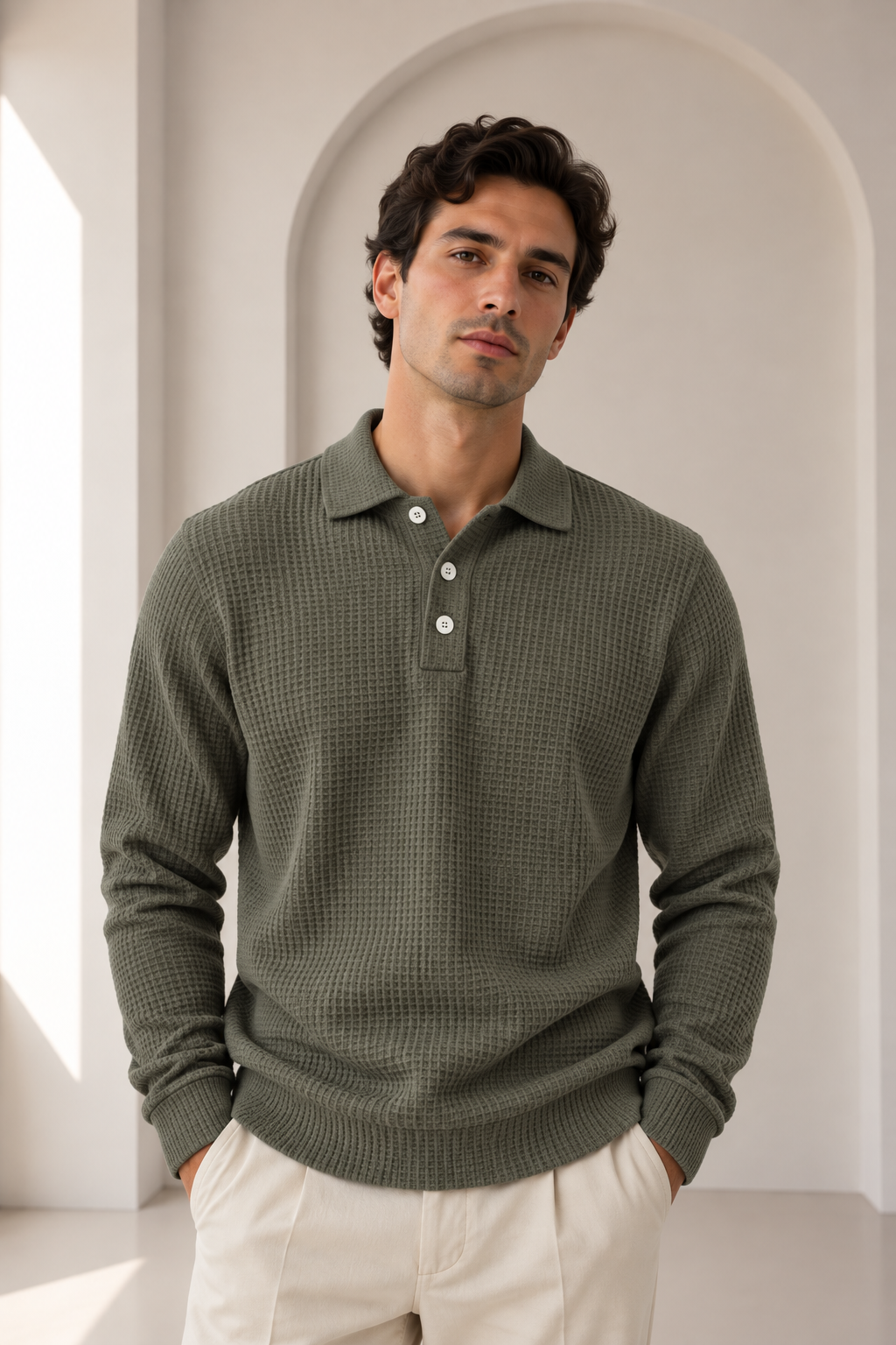 Jersey de manga larga con cuello